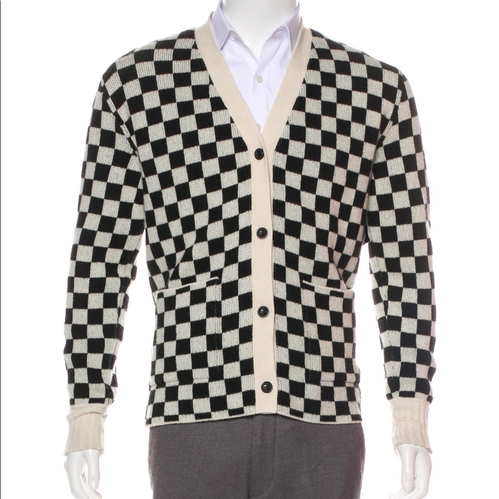 Amiri Checkered Cashmere Cardigan - Men’s